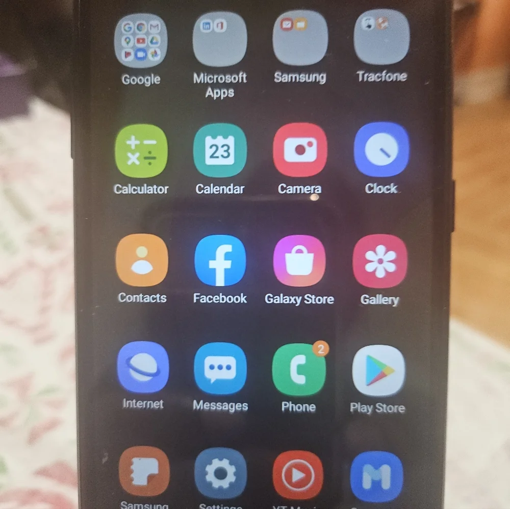 Samsung smartphone showcasing